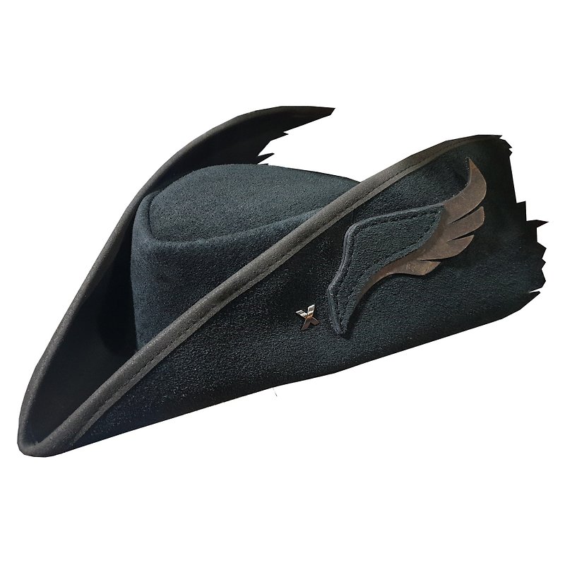 Bloodborne 4 Hunter's Black Suede Leather Hat - หมวก - หนังแท้ สีดำ