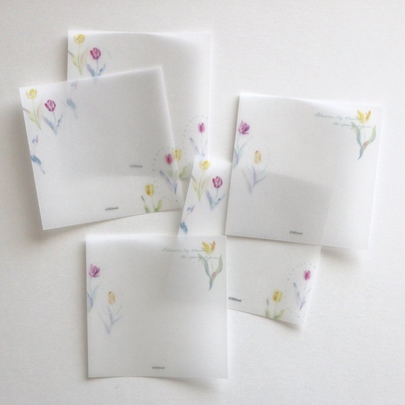 Tulip tracing message card - การ์ด/โปสการ์ด - กระดาษ หลากหลายสี