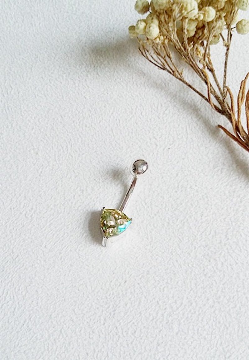 Belly ring Triangular Yellow-Green Sterling Silver - Other - Sterling Silver Multicolor
