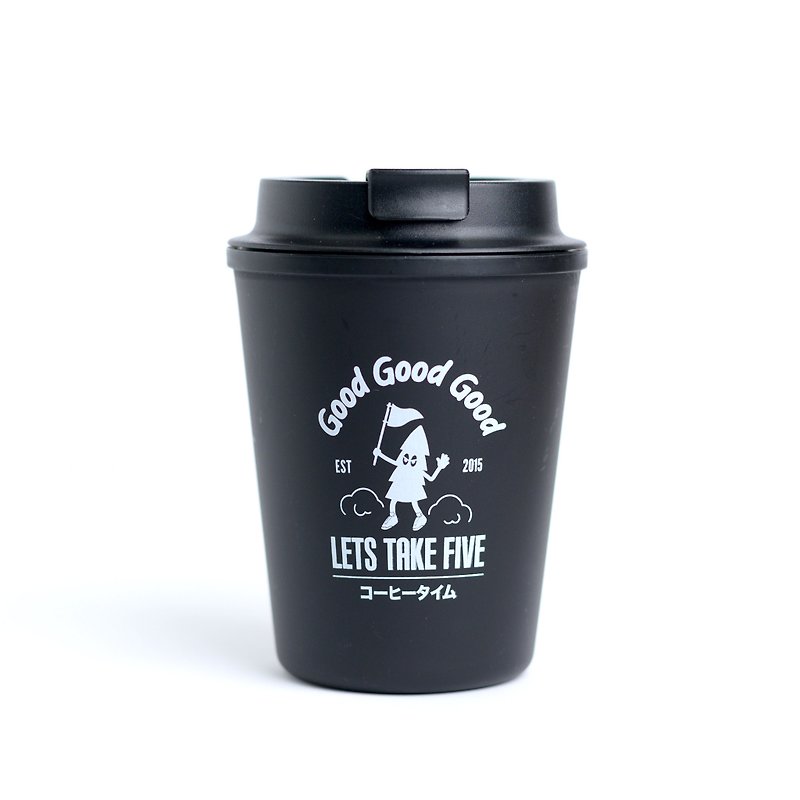 Japan Rivers x Good Good Good 5th Anniversary Project Lets Take Five Accompanying Cup: Black - กระบอกน้ำร้อน - พลาสติก สีดำ