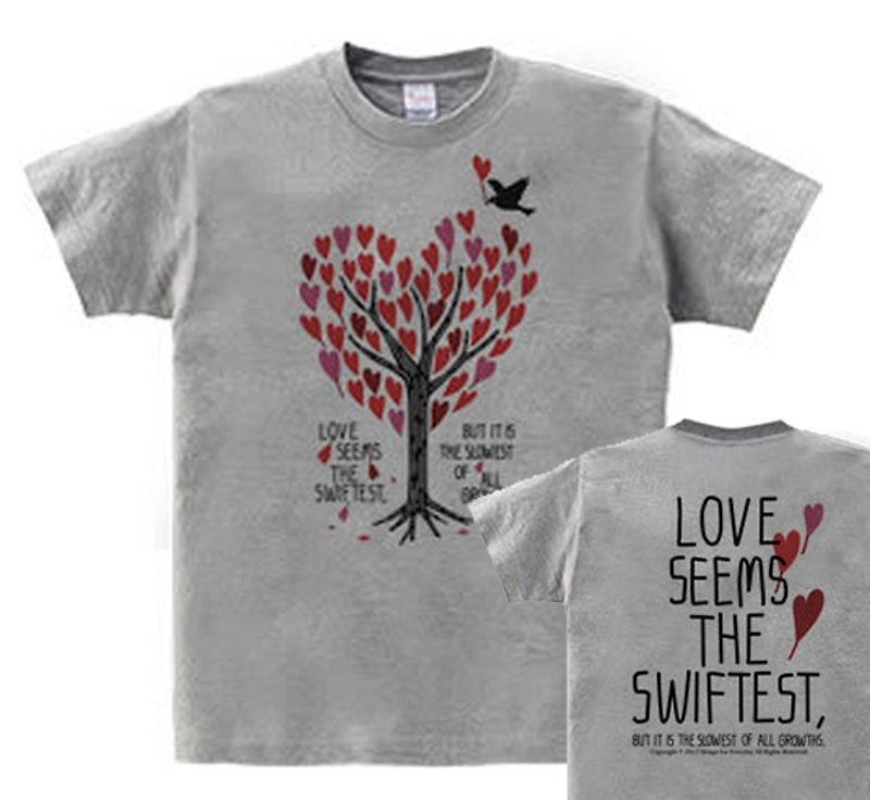 Heart full tree 150.160 (woman ML) T-shirt order product] - Women's T-Shirts - Cotton & Hemp Gray