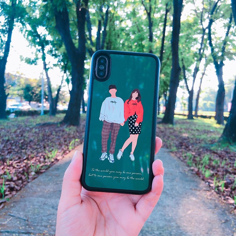 Simple and simple, we [faceless man] hand-painted gifts like Yanhui customized mobile phone case