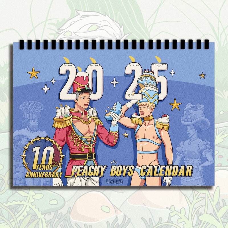 2025 10th Anniversary Illustrated Desk Calendar - ปฏิทิน - กระดาษ หลากหลายสี