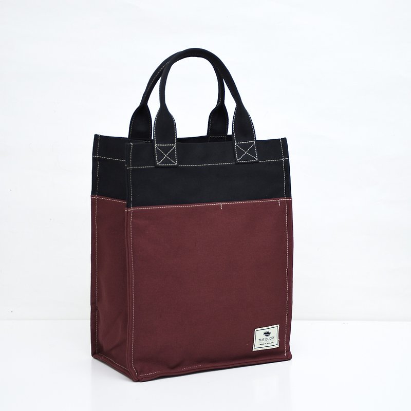 3 - tote canvas bag - กระเป๋าถือ - ผ้าฝ้าย/ผ้าลินิน สีแดง