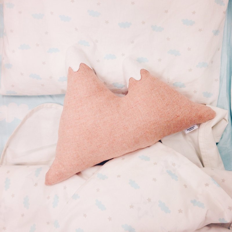 Mountain pillow / Handmade cushion - Spring Limited Pink - หมอน - ขนแกะ สึชมพู
