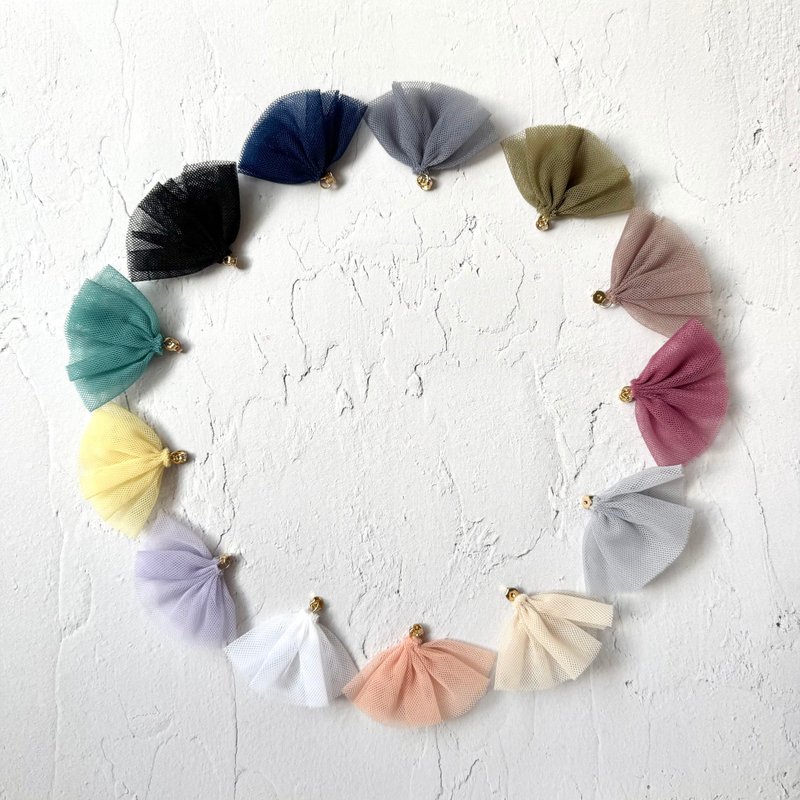 tulle earring backs ピアスキャッチのみ - 耳環/耳夾/耳骨夾 - 其他材質 多色
