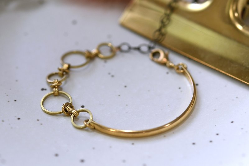 Half Ring Series Bronze Bracelet - Bracelets - Copper & Brass Gold
