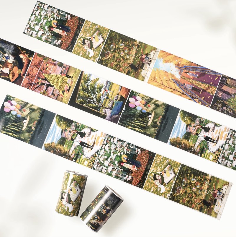 告白 PET 和紙膠帶 全景 5米卷 - 紙膠帶/和紙/PET - 紙 多色