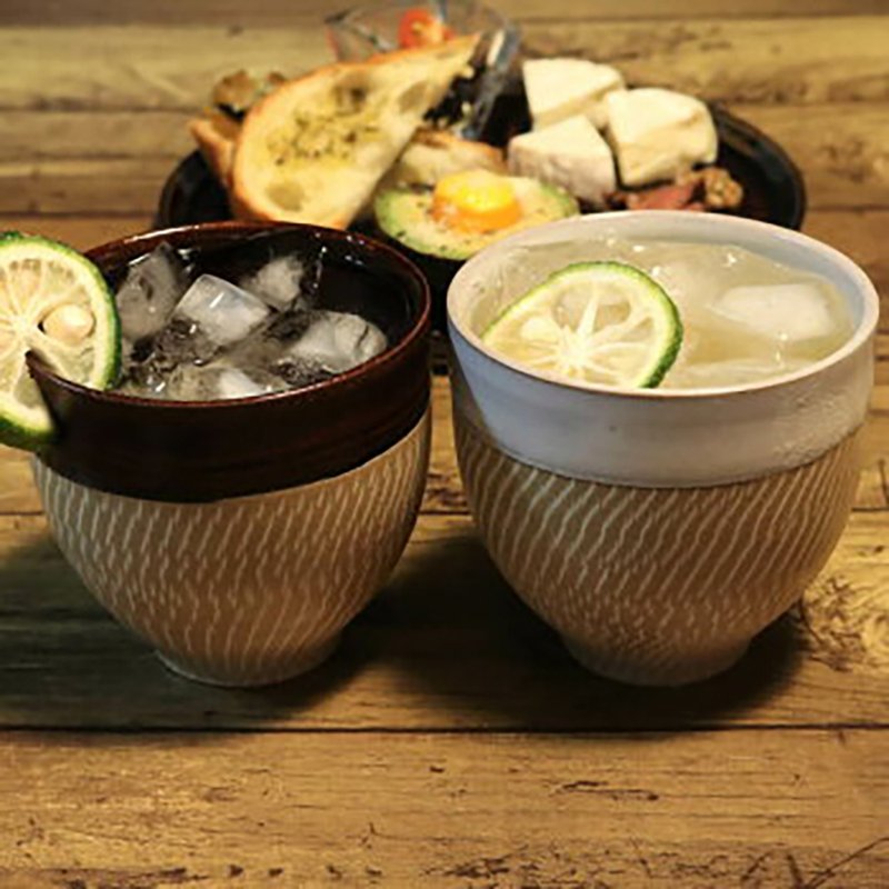 Oshihara Shaked Oshihara White Kanna Cafe Ore Bowl Keihide - 其他杯子 - 陶 白色