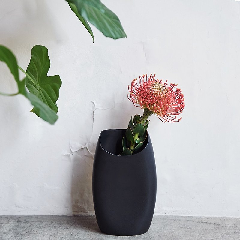 [3, co-type] month flat mouth flower (8) - Black - Plants - Porcelain Black