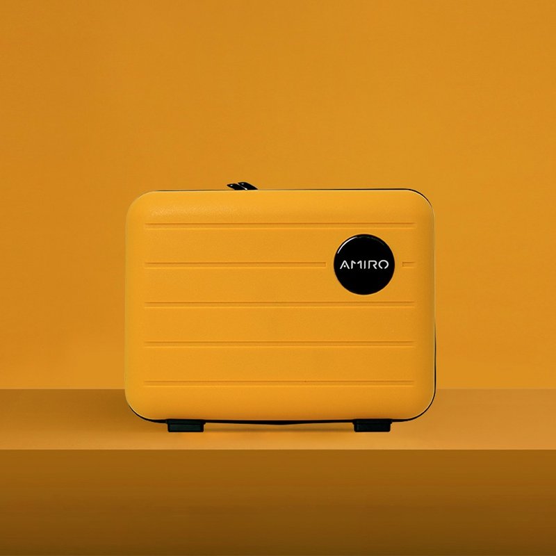 【AMIRO】14-inch portable travel cosmetic case-goose yellow - กระเป๋าเครื่องสำอาง - วัสดุอื่นๆ สีเหลือง