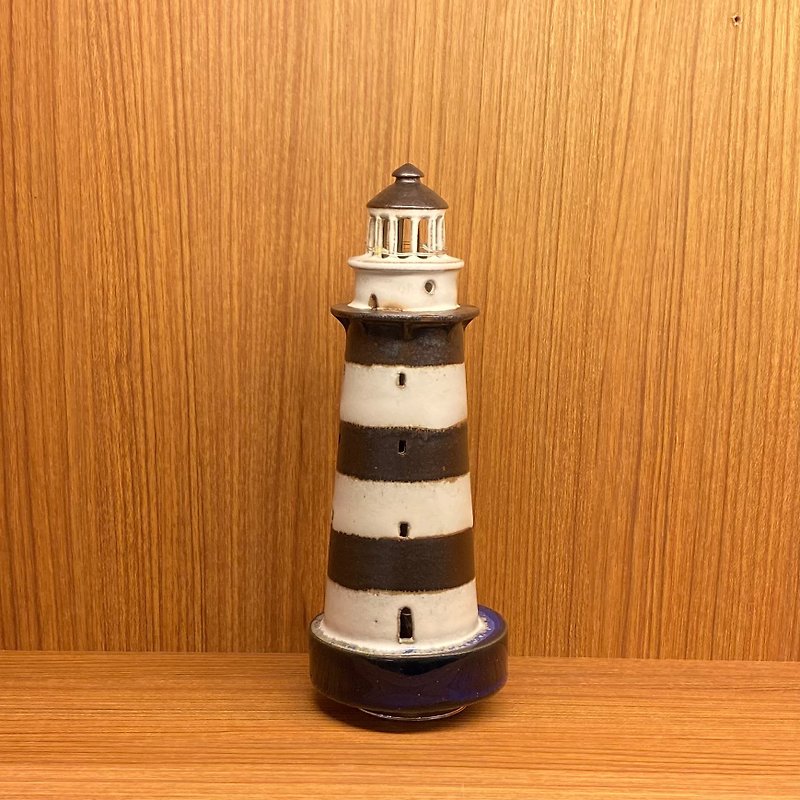 N131ムー闘魚灯台エッセンシャルオイルセラミックオルゴール - 置物 - 陶器 透明