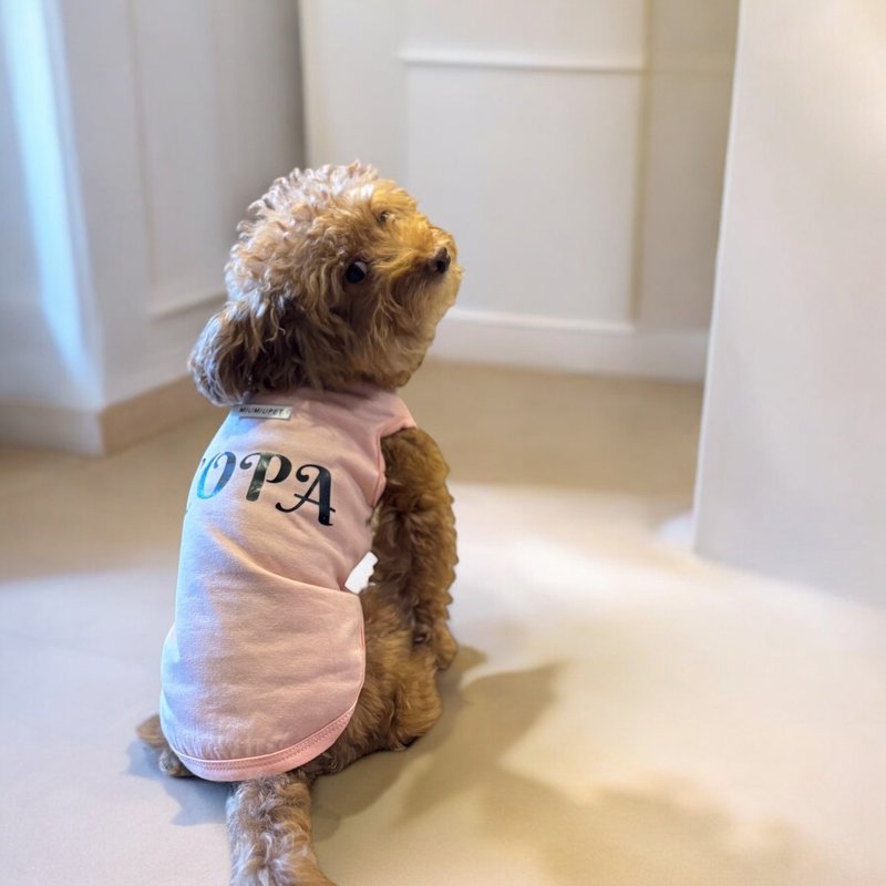 Customized vest tops with pet names for dogs and cats | Multiple colors and sizes to choose from - ชุดสัตว์เลี้ยง - ผ้าฝ้าย/ผ้าลินิน ขาว