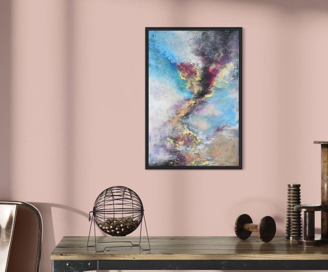 真作☆絵画 原画 ウミガメ 動物画 アート 現代アート 海