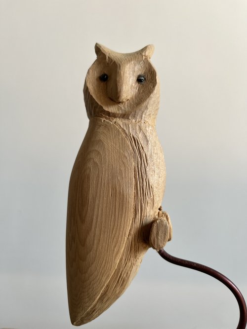 木製 フクロウ彫刻（木製フクロウ彫刻 （木製フクロウの彫刻 軽））