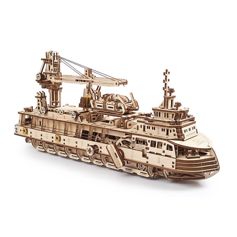 /Ugears/ Ukrainian wooden model icebreaker Aurora Research Vessel - แกดเจ็ต - ไม้ 