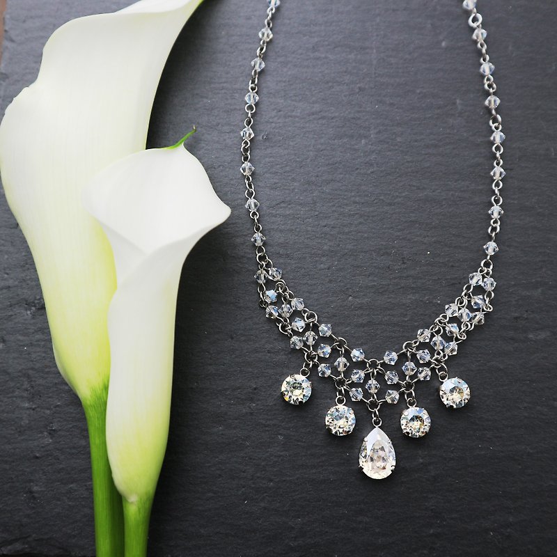 Crystal glass beads Necklace / Swarovski crystal necklace