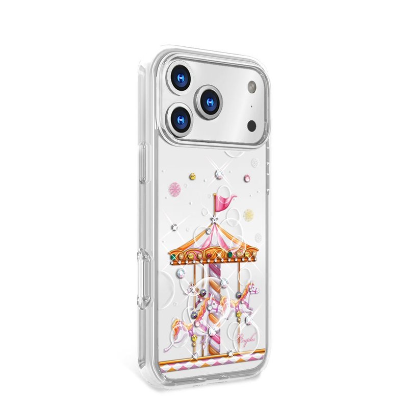 iPhone 17/16/15/14/13/12/11 輕薄軍規防摔彩鑽手機殼-旋轉夢幻 - 手機殼/手機套 - 其他材質 多色