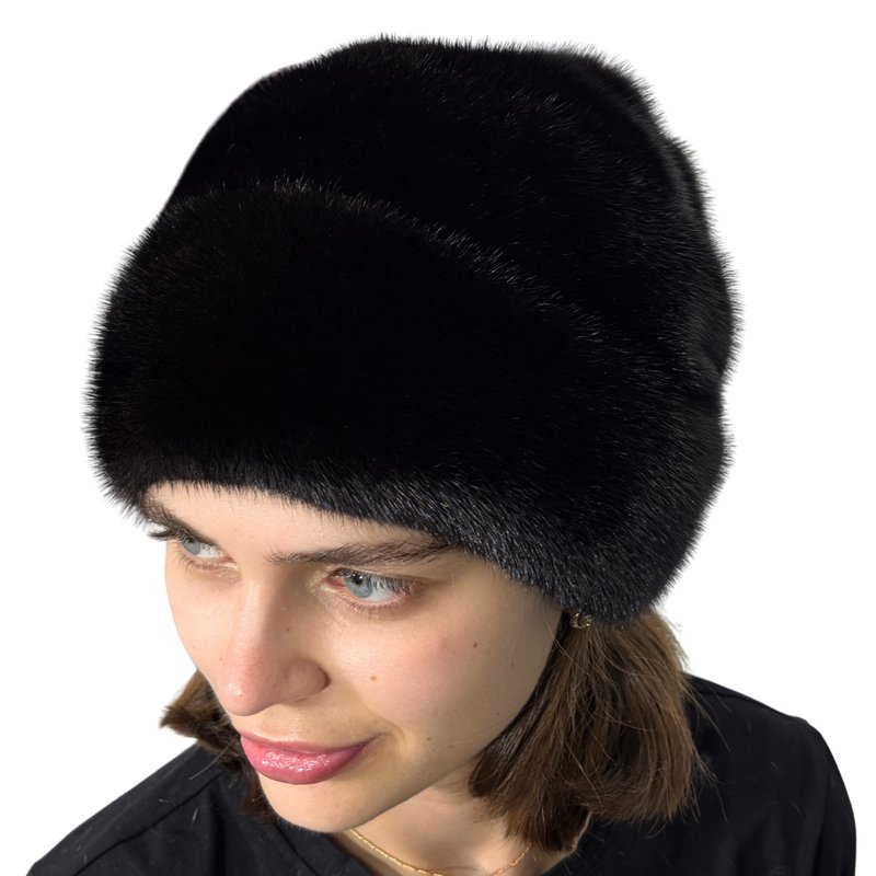 Womens Mink Fur Hat Winter Russian Fur Hat Warm Real Fur Hat Mink Hats For Women - 帽子 - 其他材質 咖啡色