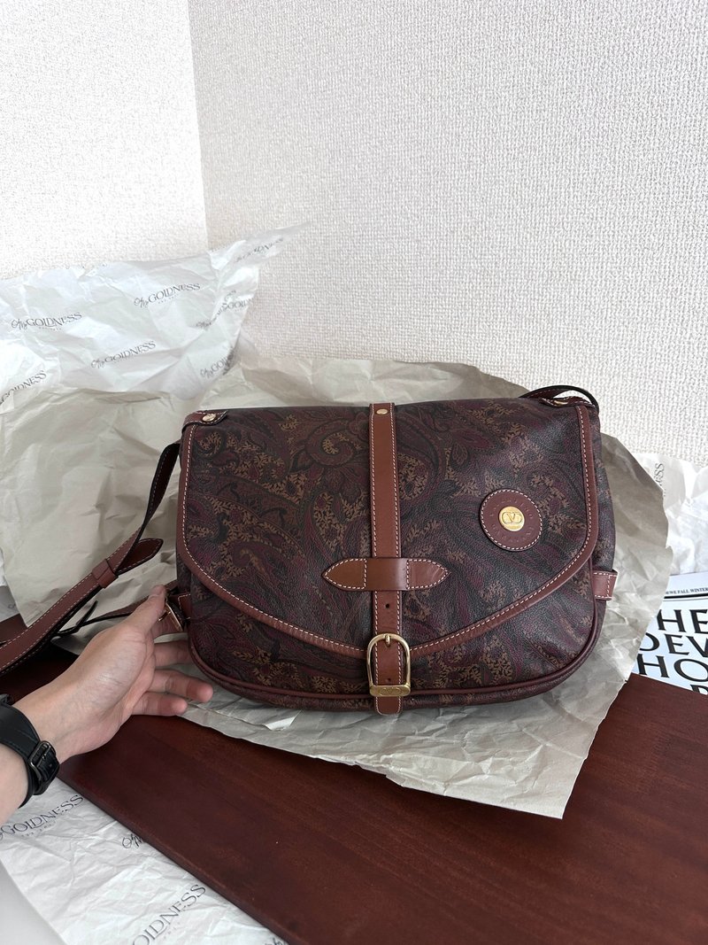 中古包 VALENTINO 華倫天奴 火腿型雙子星包 - 手提包/手提袋 - 其他材質 咖啡色