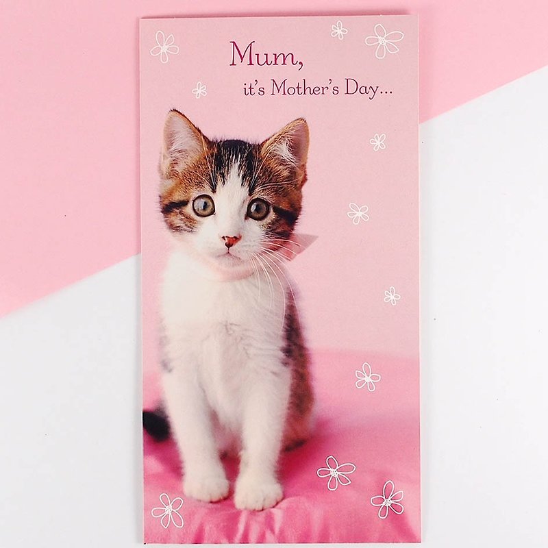 可愛的貓咪【母親節卡片】 - 心意卡/卡片 - 紙 粉紅色