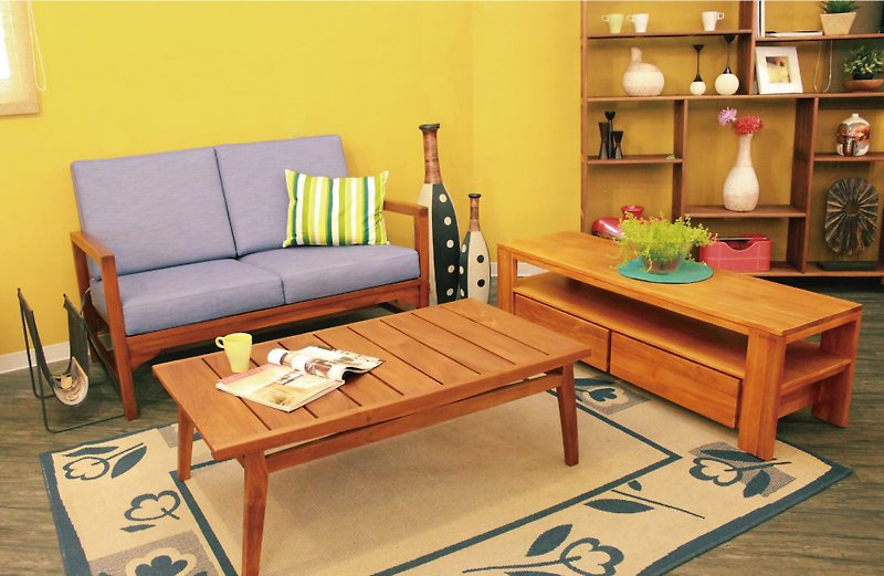 Nordic Asian summer teak sofa - 3 seater Asha-Sofa 3S - Other Furniture - Wood 