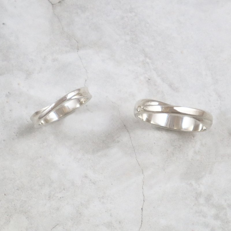 Parallel intersection/variation・Metalwork Silver・Wedding ring pair・One person group - Metalsmithing/Accessories - Sterling Silver 
