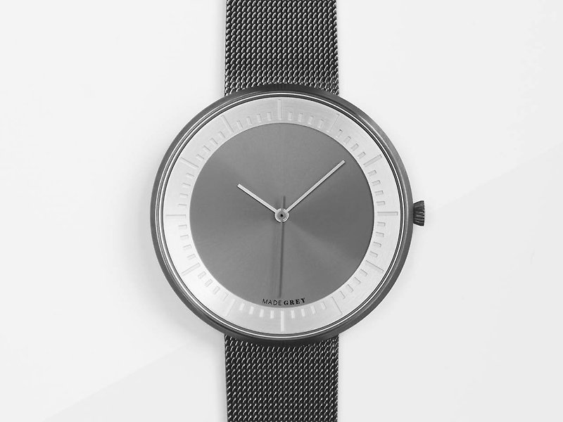 グレー×シルバーMG003 MAXメッシュ - 腕時計 ユニセックス - ステンレススチール グレー