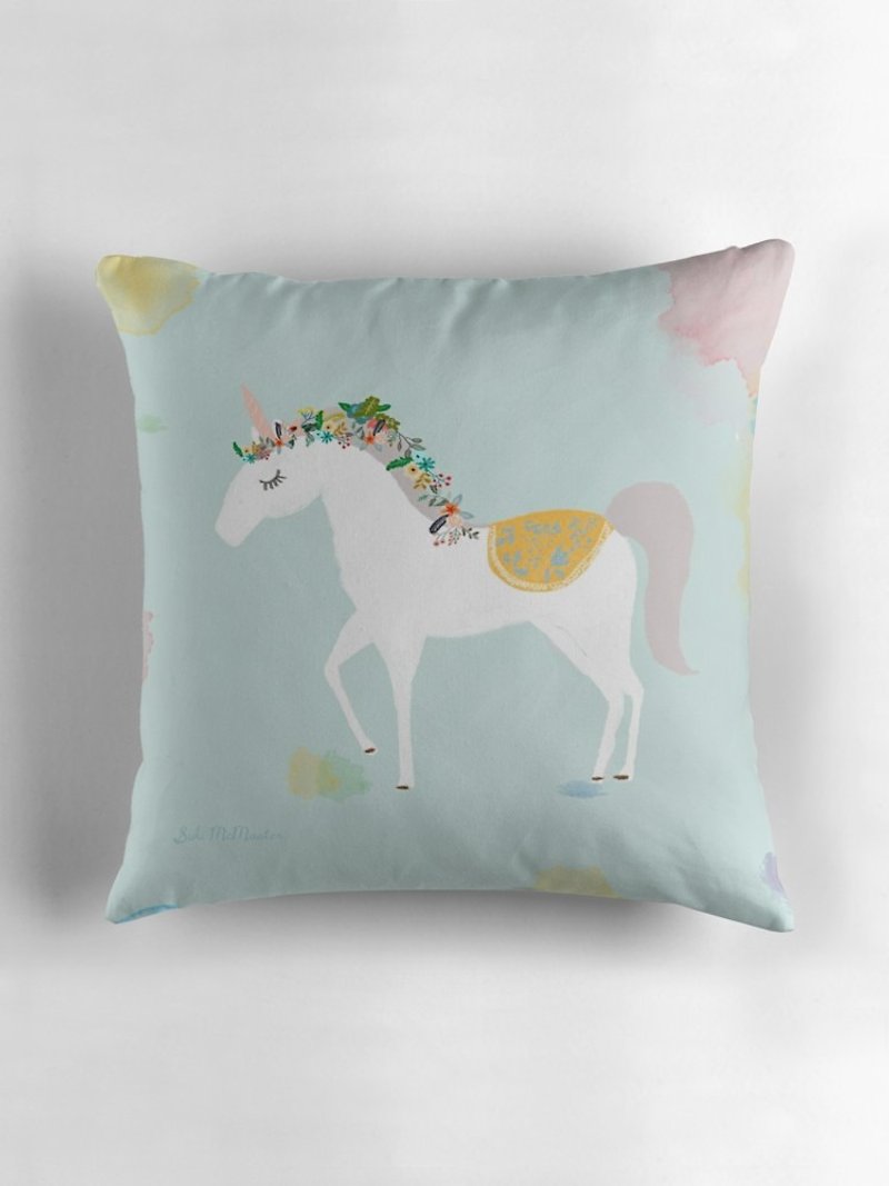 Unicorn cushion cover (Free postage) - หมอน - ผ้าฝ้าย/ผ้าลินิน หลากหลายสี
