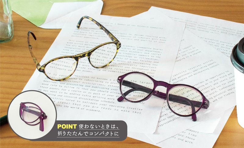 折疊式放大眼鏡【1.8倍】Calmo Loupe Glasses - 眼鏡/鏡框 - 塑膠 紫色