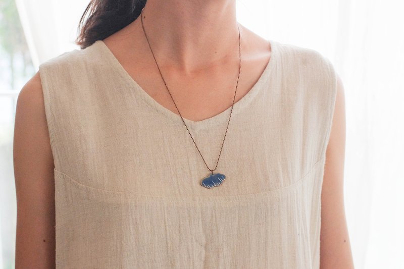 Keep cloud & carry on :: Homemade Enamel jewelry ::. - 項鍊 - 玻璃 藍色