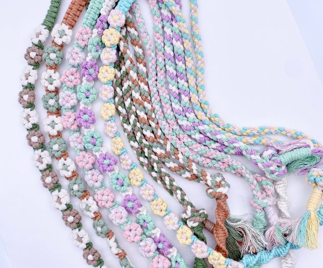 【マスカット】マクラメ編み　ソノラサンライズ他 選べる29色】マクラメ編み シューズクリップ 雑貨・その他