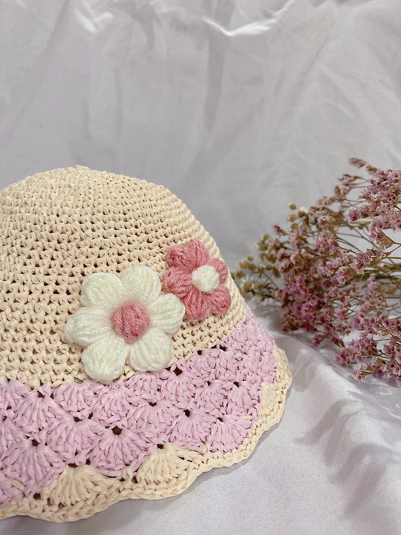 Customized two-color-woven children&#39;s straw hat/baby hat/children&#39;s hat/beach hat/fisherman hat_wooden fabric
