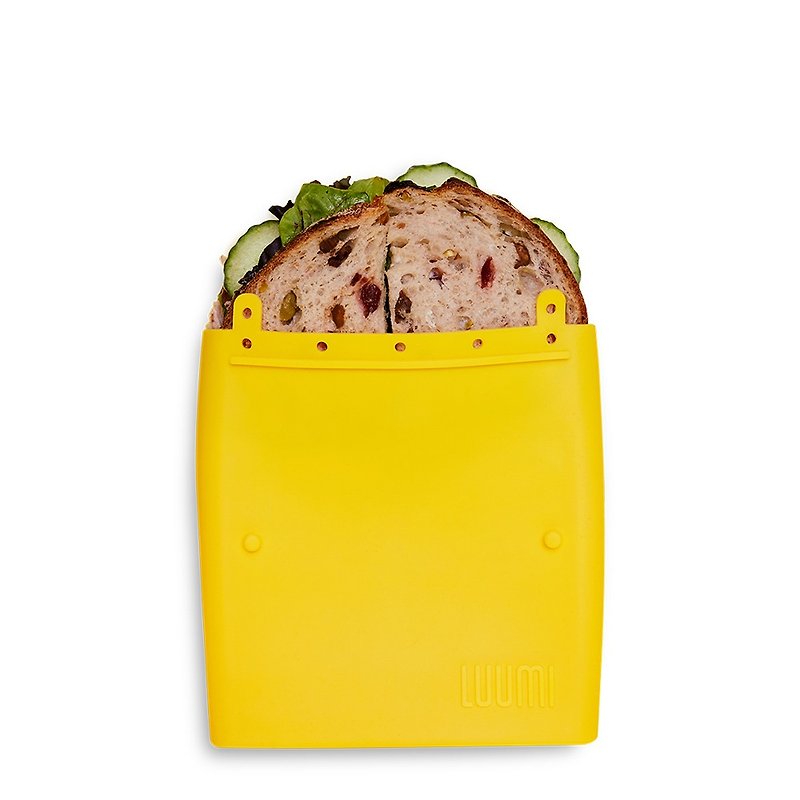 加拿大LUUMI BAG 輕食帶 黃 - 便當盒/食物袋 - 矽膠 黃色