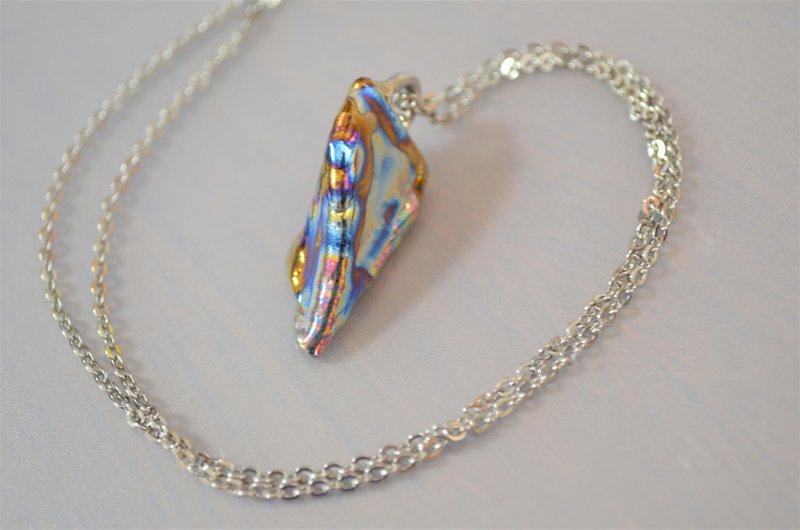 titanium pendant・polygonal・純チタンペンダント・斑の多角・A - 項鍊 - 其他金屬 多色