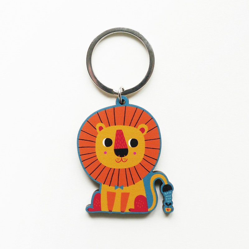 Be Brave and Kind Printed Wooden Keychains - ที่ห้อยกุญแจ - ไม้ สีส้ม
