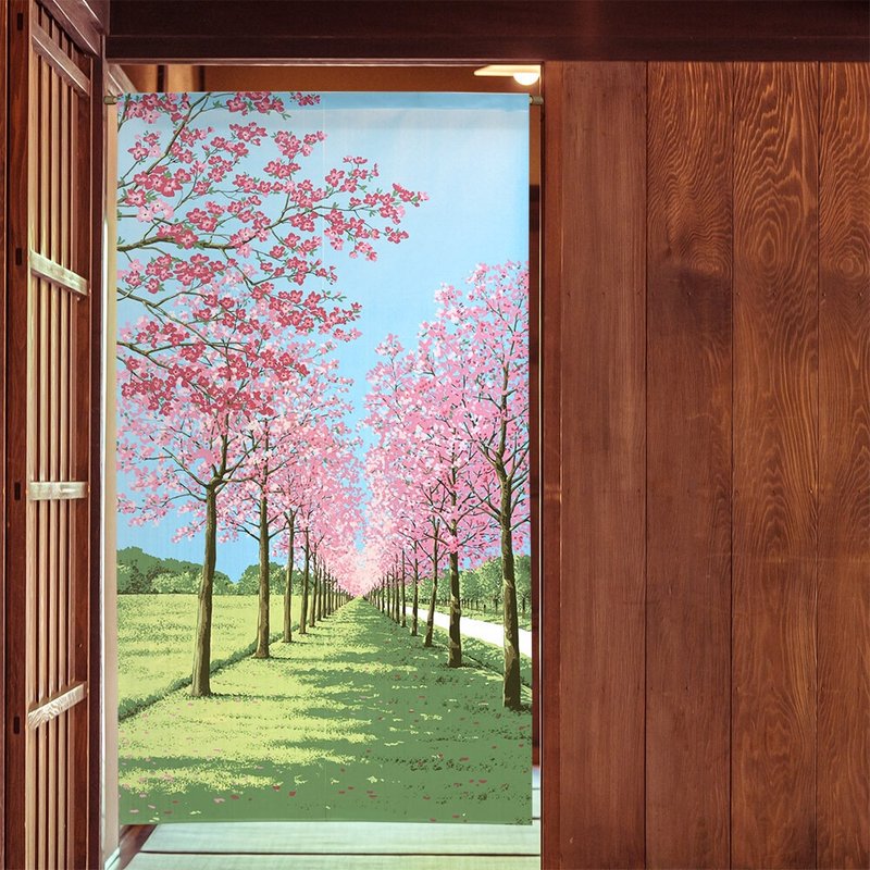 【預訂】日本製 花並木門簾 - 門簾/門牌 - 聚酯纖維 粉紅色