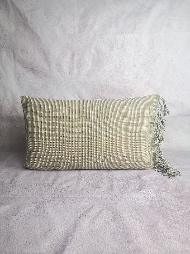 Organic Karen Hill Tribe handwoven pillow, Tribal handwoven lumbar pillow