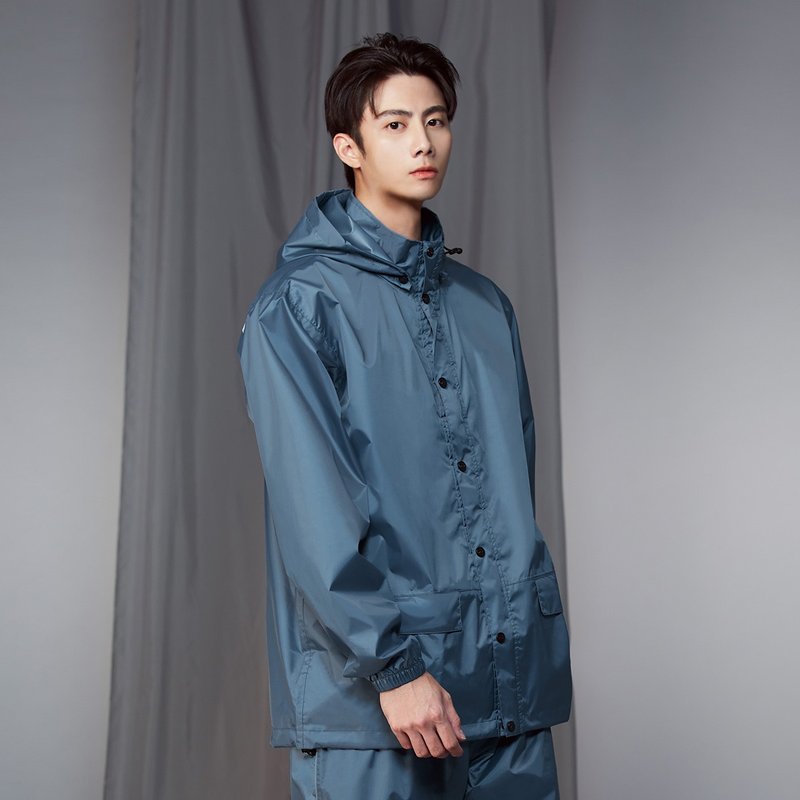 Lightness Lightweight Waterproof Raincoat Jacket_Prussian Blue - ร่ม - วัสดุกันนำ้ สีน้ำเงิน