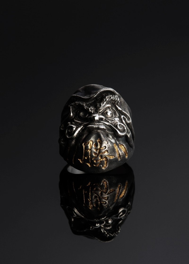 DARUMA RING| Mascot Collection | 達摩戒指 ( L ) - 戒指 - 純銀 銀色