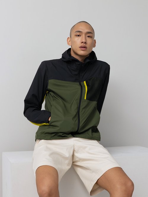 INC/REPURPOSE 環保男性輕便色塊拼接薄外套 (4色)