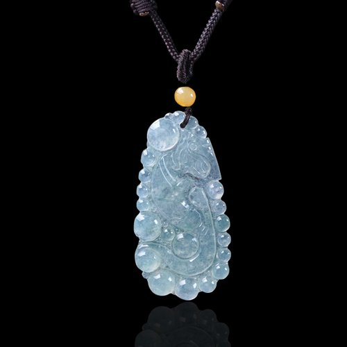 瓔珞珠寶盒 E.L.Jewelry Box 冰種翡翠懷古龍牌項鍊 | 天然緬甸玉翡翠A貨 | 送禮
