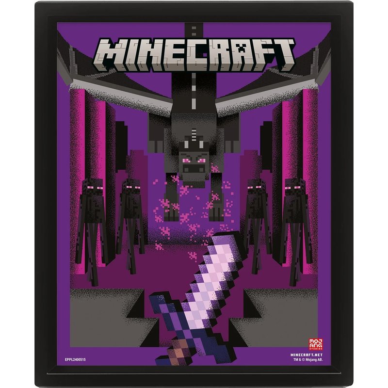 【Minecraft 】終界龍對決 3D海報 - 海報/掛畫/掛布 - 塑膠 紫色