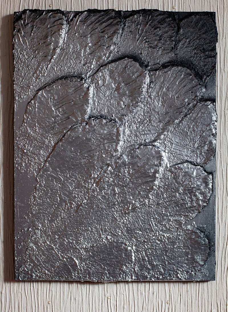 Abstract Art. Acrylic. Angel wings. Painting for the interior. Silver feats - 海報/掛畫/掛布 - 壓克力 灰色