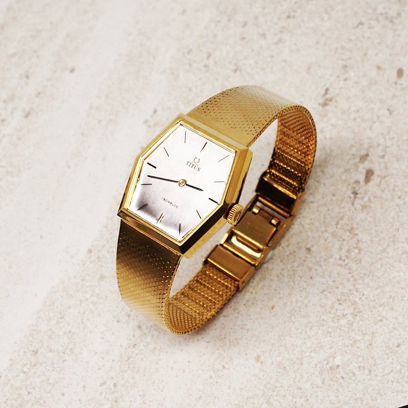 1970 TITUS Swiss Antique Mechanical Watch - Women's Watches - Other Metals Gold