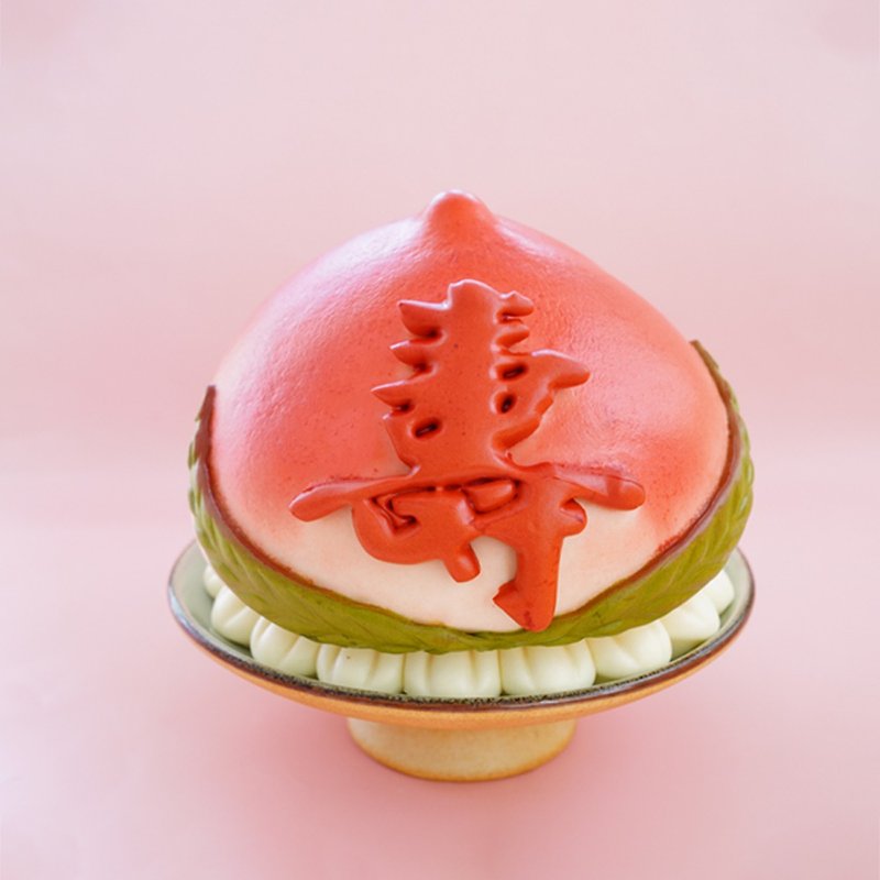 Meiji Steamed Bun 6-inch Longevity Character Fresh Breast Mother Dashou Peach 1 Box 1 Pack - อื่นๆ - วัสดุอื่นๆ สีแดง
