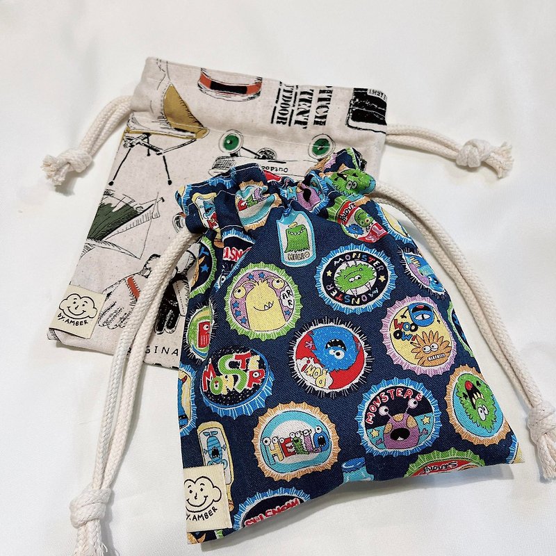 【MINI LIFE x by.amber】A variety of floral fabric pockets/carrying small bags/storage cosmetic bags1 - กระเป๋าเครื่องสำอาง - ผ้าฝ้าย/ผ้าลินิน หลากหลายสี