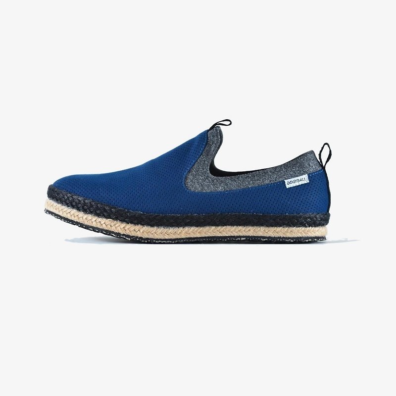 [犬服]市内の軽い旅行ミニマルメトロポリタンの怠惰な靴は、小さな宝物青を送るために - オックスフォード靴 メンズ - コットン・麻 ブルー
