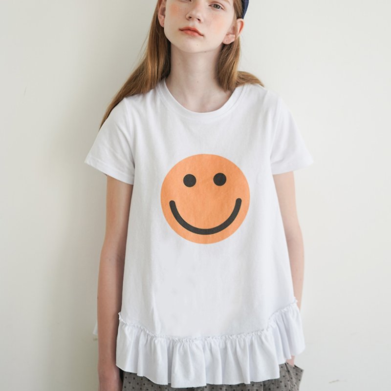 Smile 笑臉棉T恤 T-shirt - imakokoni - 女裝 上衣 - 棉．麻 白色