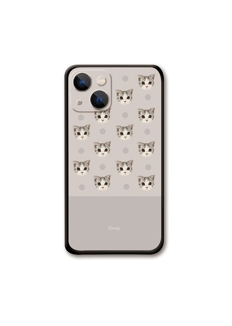 iPhone 15proキャットフォンケースフロストソフトライトグレー - スマホケース - プラスチック グレー